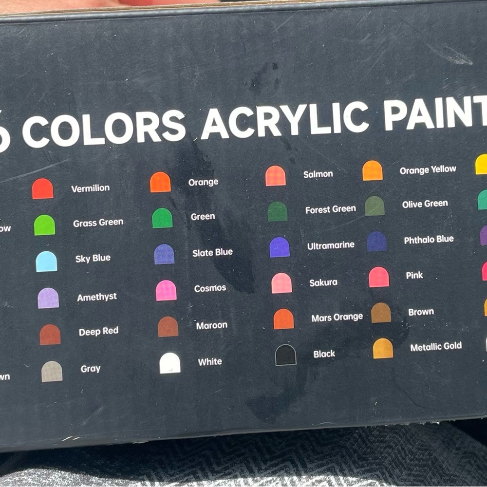 36-Color Acrylic Paint Set – Vibrant Multicolor - Picture 2 of 6